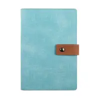 Notebook de couro vegan a5 genuíno/pu, alta qualidade, capa dura, com suporte para caneta e faixa elástica
