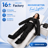 Appareil de thérapie par compression pneumatique à 8 chambres VU-IPC06 CE MDR avec veste et pantalon de compression pour le traitement du lymphœdème