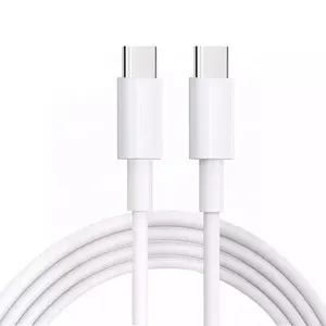 Kabel pengisi daya cepat, Premium 1M 3FT 60W 3A USB Tipe C ke USB Tipe C PD untuk iPad ponsel Tablet