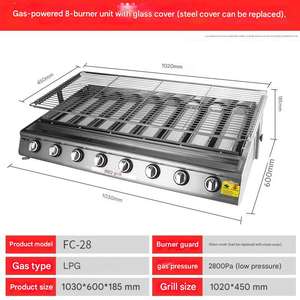 Grill à gaz professionnel à surface plate, plaque de <span class=keywords><strong>cuisson</strong></span> robuste pour restaurant, petit-déjeuner, <span class=keywords><strong>cuisson</strong></span> de hamburgers - Product Image 4
