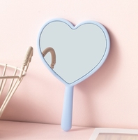 Neuer Koreanischer Mini-Herzförmiger Handspiegel Umweltfreundlicher Schminkspiegel Schönheitsgeschenk für Muttertag & Abschlussfeier