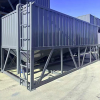 Silo di stoccaggio cemento di grandi dimensioni 20/40GP, tipo box, personalizzato, senza fondazione, mobile, orizzontale, per polveri