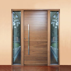 Porte Esterne in Legno Compensato per Case Moderne, Appartamenti e Ville, Design di Porte Principali in Legno di Teak - Product Image 1