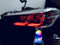 Feux de jour RVB réglables en couleur VAHID Automotive, bande lumineuse LED DRL, contrôle par application, accessoire de style extérieur pour voiture