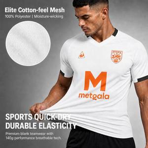 Camiseta de Fútbol Ligera que Absorbe la Humedad, sin Logotipo, Transpirable, de Poliéster, Uniforme de Fútbol para Hombre, Venta al Por Mayor - Product Image 2