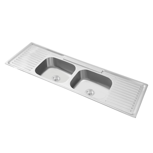 Châu Âu-Phong Cách Duy Nhất Lỗ Thiết Kế Công Suất Lớn 15050 Vòi Nước drainboard Đôi Bát Bồn Rửa Nhà Bếp Cấp Thực Phẩm Thép Không Gỉ - Product Image 1