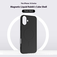 Housse de protection anti-chute tout compris pour iPhone 16 Pro Étui à succion magnétique en silicone liquide avec poignée de téléphone incluse