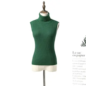 女性のカスタムノースリーブプルオーバールーズチャンキータートルネックニットジャンパープラスサイズのセーター春と秋のセーター