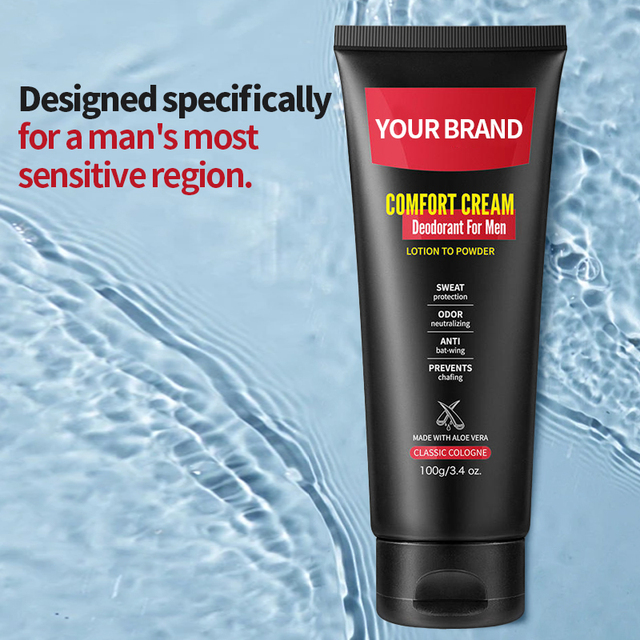 Private Label Hot Selling Aluminum Free Deodorant Cream Powder Odor Control Groin Hip Unisex Body Care Beauty Products Women
