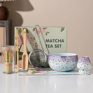 Nouvel ensemble d'outils en porcelaine japonaise de 8 pièces pour matcha, avec bol à matcha dégradé résistant à la chaleur, <span class=keywords><strong>pot</strong></span> à matcha et boîte cadeau - Product Image 6