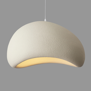 Lampada Moderna Minimalista D80CM, Illuminazione Pendente Nordica Wabi Sabi, <span class=keywords><strong>Lampadario</strong></span> a Sospensione Giapponese <span class=keywords><strong>Beige</strong></span> a Forma di Nuvola, Lampadari LED - Product Image 3