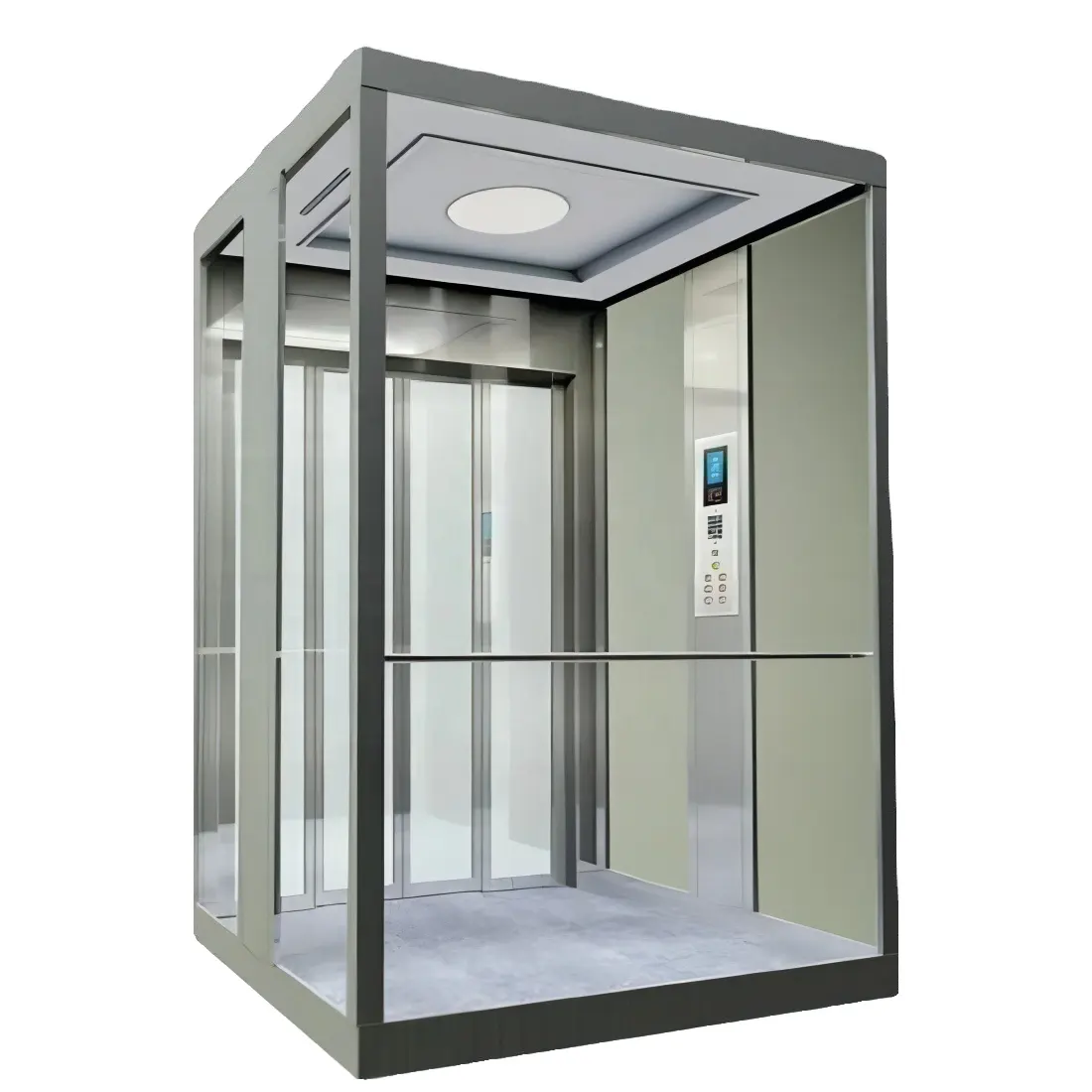 Preisgünstige hydraulische persönliche Aufzüge für den Wohnbereich 4 Stockwerke panorama glas für den Aufzug auf dem Haus Aufzug