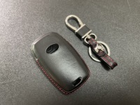 Housse de clé de voiture en cuir 4D pour Kia K3 K5 Sorento Carens Smart 3 4 boutons Flip Remote Key Fob Shell avec fermeture suspendue