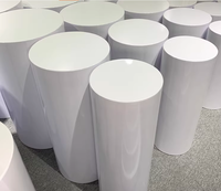 Support à gâteau rotatif portable personnalisé, style moderne, cylindre en plastique, hauteur réglable pour les événements d'anniversaire
