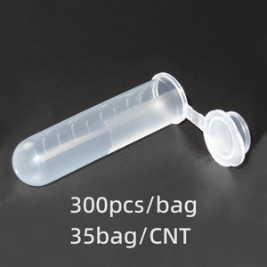 फैक्टरी थोक उच्च गुणवत्ता 5 मिली प्लास्टिक स्क्रू कैप सेंट्रीफ्यूज ट्यूब - Product Image 3