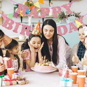 Juego <span class=keywords><strong>de</strong></span> vajilla <span class=keywords><strong>de</strong></span> fiesta <span class=keywords><strong>de</strong></span> cumpleaños para niños personalizado Rosa marino incluye decoración <span class=keywords><strong>de</strong></span> pancartas y platos <span class=keywords><strong>de</strong></span> vasos <span class=keywords><strong>de</strong></span> papel para niños y bebés - Product Image 6