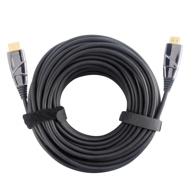 VCOM AOC Optical Fiber HDMI Cable 8K 60Hz 4K 120Hz HD Video Cable 15m 30m 50m Cable for HDTV Projector Computer