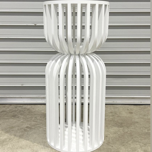 Trang trí đám cưới Nguồn cung cấp trắng vòng hiển thị xi lanh PVC gợn <span class=keywords><strong>plinth</strong></span> là viết tắt của Đảng - Product Image 3