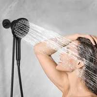 Pommeau de douche magnétique à main pour salle de bain Robinets thermostatiques à poignée unique Mode 6 jets Pluie haute pression