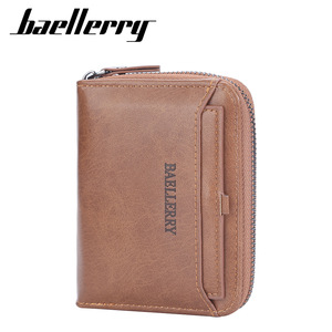 Baellerry Men's Short <b>Wallet</b> Pu Leather Zipper Multi Card <b>Holder</b> Everyday Use - Product Image 5