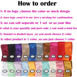 Bonnet de nuit en satin rayé personnalisé <span class=keywords><strong>professionnel</strong></span> pour perruques et extensions Utilisation quatre saisons Cheveux naturels et bouclés - Product Image 3