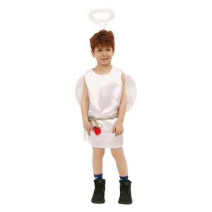 Set Costume da Cupido per Bambini Tutu Dreams - Tunica Bianca da Angelo, Ali e Aureola - Perfetto per Halloween, Natale e Feste - Product Image 1
