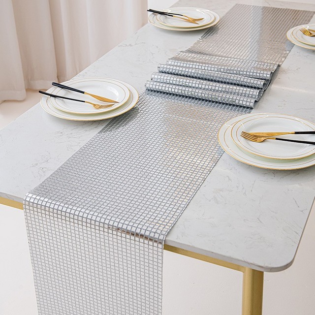 OEM Table Runners Wedding Silver Flash Cheap Dining Table Runners