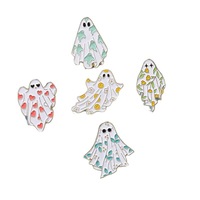 Dessin animé Halloween broche drôle fantôme citrouille métal Badge avec et chauve-souris plaqué gravure broche accessoires peuvent être personnalisés