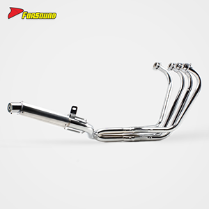 Sistema di Scarico Completo per Moto, Elegante e Resistente al Calore, con Finitura Elettroplaccata, per <span class=keywords><strong>HONDA</strong></span> CBX400F CB400F 1981-1984, Stile Vintage - Product Image 1
