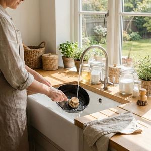 Paquete de 4 Cepillos de Bambú Ecológicos para Fregar, Cepillo de Madera Ecológico para Limpiar Ollas y Sartenes de Cocina - Product Image 2