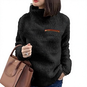 Sweat à capuche en polaire sherpa pour femme, pull chaud en peluche, sweat-shirt d'hiver doux et moelleux pour femme - Product Image 1