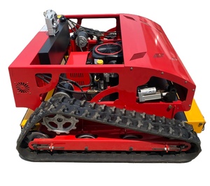 Tondeuse industrielle rouge sur chenilles, largeur de coupe 1000 mm, autopropulsée, à essence, robot tondeuse tout-terrain - Product Image 1