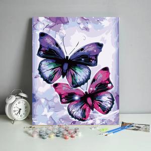 Kit de Pintura por Números de Mariposa Pintada a Mano, Pintura al Óleo de <span class=keywords><strong>Insectos</strong></span> por Número para Decoración del Hogar y Sala de Estar - Product Image 3