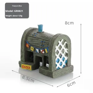 <span class=keywords><strong>Spongebob</strong></span> casa acquario decorazione con resina ananas casa rifugio fori dei <span class=keywords><strong>cartoni</strong></span> <span class=keywords><strong>animati</strong></span> ornamenti per gamberetti e rifugi per pesci - Product Image 2