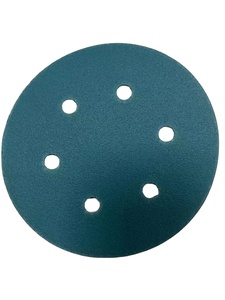 Disque de papier abrasif bleu de 150 mm avec support en film PE sans trou - Product Image 6