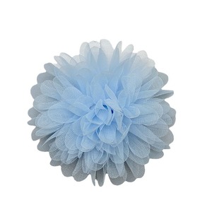 Chiffon Flowers Tulle Pom Poms Hair Accessories Party <b>Decorations</b> For Children Clothing <b>Shoes</b> Hats 8cm Handmade Craft Material - Product Image 5
