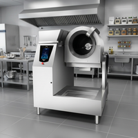 Machine à frire électromagnétique automatique SEMIKRON, cuve rotative à 360 degrés, pour riz frit et nouilles, en acier inoxydable, 15 kW, garantie 1 an
