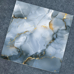 Thiết kế hiện đại đá cẩm thạch tự nhiên nhìn vàng mạ 600x600 đầy đủ đánh bóng bóng tráng men sứ gạch lát sàn sang trọng - Product Image 1