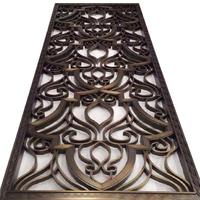 Panneau mural de luxe en laiton découpé au laser pour entrée écrans métalliques diviseurs de cloison de pièce