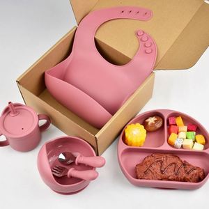 Babero de silicona de grado alimenticio suave sin BPA, modelo nuevo 2026, para bebé, con tazón a juego de caracol, venta al por mayor - Product Image 6