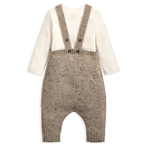 <span class=keywords><strong>Salopette</strong></span> e body in cotone Unisex a forma di bebè a pois di puro colore sulla pelle del bambino - Product Image 4