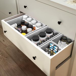 Bán Buôn Thân Thiện Với Môi Grey Không Dệt Vải Có Thể Gập Lại Vớ Đồ Lót Lưu Trữ Hộp Tổ Chức Hình Chữ Nhật Hình Dạng Cho Ngăn Kéo - Product Image 5