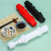 Outils à sushi en plastique écologiques populaires pour le commerce extérieur, gadgets de cuisine automatiques DIY, moules à boulettes de riz et tube à fusée