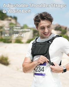 Chaleco Ligero para Correr con Bolsillo para Teléfono y Compartimento para Bolsa de Agua, para Hombres y Mujeres - Product Image 3