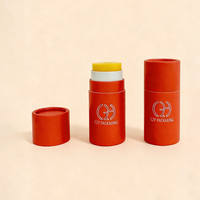 Tube en papier torsadé écologique personnalisé pour déodorant en stick / baume solaire – Emballage cosmétique biodégradable en papier