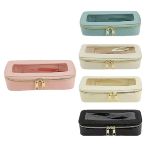 Bolsa de <span class=keywords><strong>Maquillaje</strong></span> Personalizada al por Mayor 2026, Bolsa de Cosméticos de Viaje Impermeable de PU con Cremallera para Niñas - Product Image 1