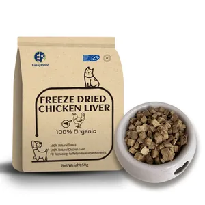 Liofilizadas Fígado de Frango Orgânico 100% chegada Nova fórmula OEM China ODM private label Freeze-dried Pet food comida de Cachorro Gato