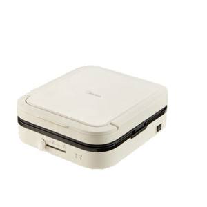 Plancha Eléctrica Midea de 28 cm Cuadrada, Calentamiento de Doble Cara, Antiadherente, Desmontable, Lavable, Blanca, MC-JKE28J51 - Product Image 1