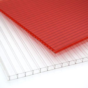 Feuille creuse en <span class=keywords><strong>polycarbonate</strong></span> 2 couches rectangulaires, plastique transparent coloré, pas cher, multiparoi, prix du panneau, 3mm 5mm 7mm 12mm - Product Image 4