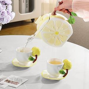 Juego de Té de Cerámica con Forma de Limón - Vajilla Divertida <span class=keywords><strong>para</strong></span> el Hogar - Product Image 2